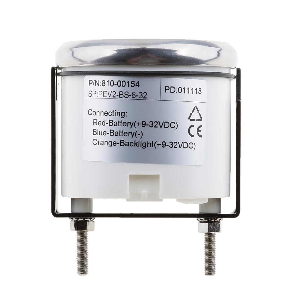 2" 52mm Red LED Digital Marine Volt Gauge