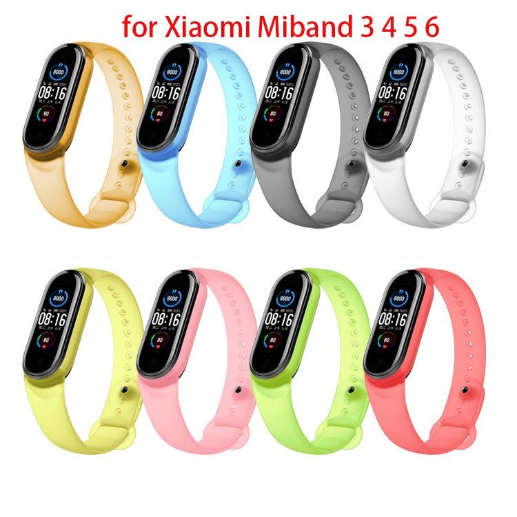 Dây đeo silicone chống nước cho vòng đeo tay thông minh Xiaomi Mi band 3 4 5 6 miband 6 5 4 3