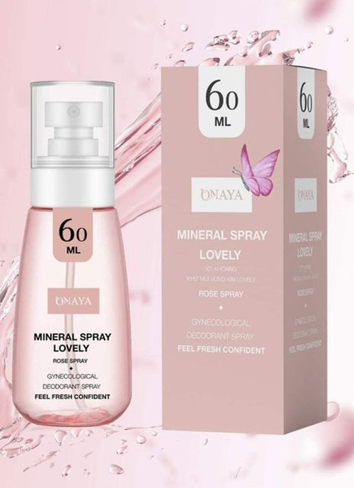 XỊT KHOÁNG KHỬ MÙI VUNG KIN MINERAL SPRAY LOVELY - ROSE SPRAY