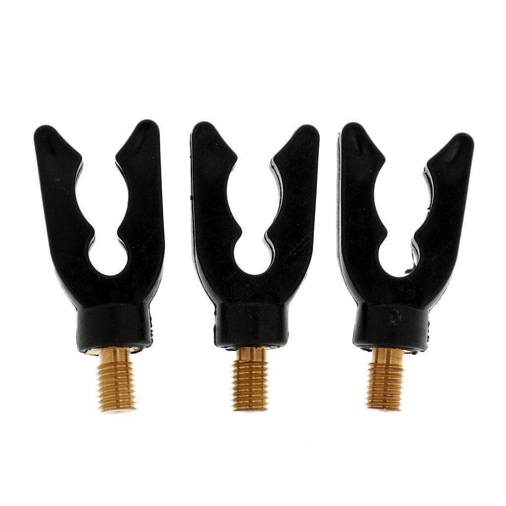 3Pcs Carp Fishing Rod Holder Black Plastic Fishing Rod Pod Rest Gripper V Holder