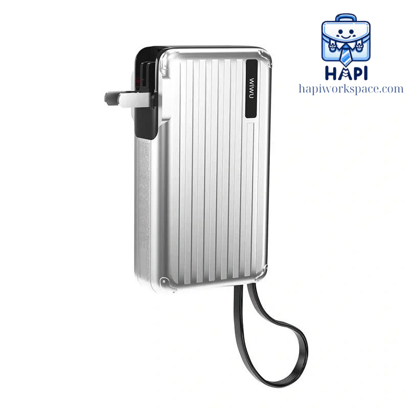 Sạc dự phòng hàng chính hãng WiWU Summit 10.000mAh 30W Wi-P045: Tích hợp cáp Type-C, kiêm củ sạc 65W đa năng