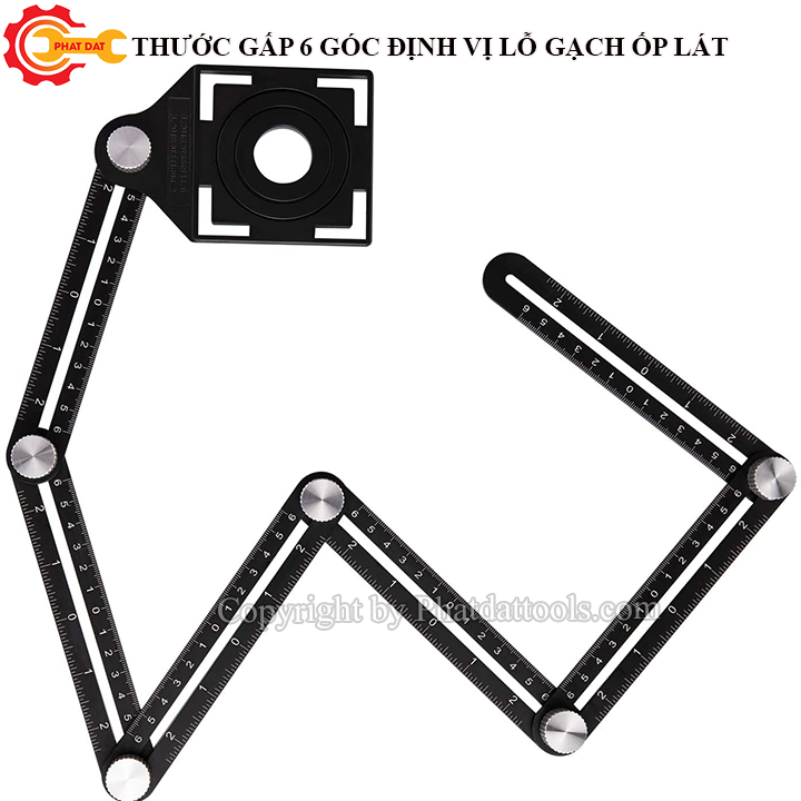 Thước Đo 6 Góc Lấy Dấu Gạch Ốp Lát-Phụ Kiện Ốp Lát