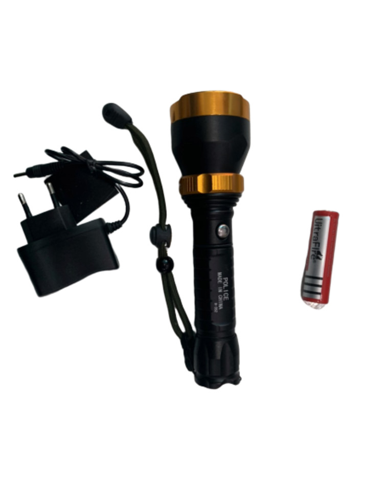 Đèn Pin Police 8077 Rechargeable Super Bright Flashlight - Hàng Nhập Khẩu