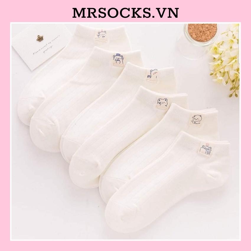 Vớ Tất Ngắn Tem Gấu Cotton kháng khuẩn hàng loại 1 bao đổi trả dành cho cả nam và nữ