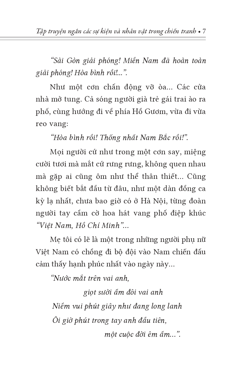 Tập Truyện Ngắn Các Sự Kiện Và Nhân Vật Trong Chiến Tranh - (Kỷ niệm 50 năm ngày giải phóng miền Nam thống nhất đất nước 1975 - 2025)