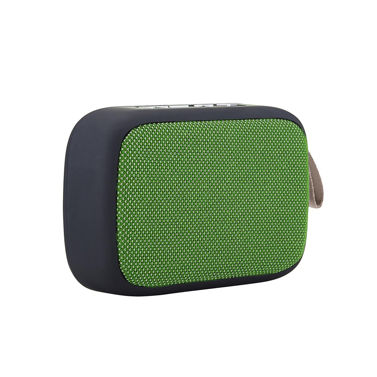 Thẻ SD FM di động âm thanh nổi dành cho điện thoại thông minh Bluetooth Loa máy tính xách tay không dây Color: Green Woofer Size/Full-Range Size: One Size