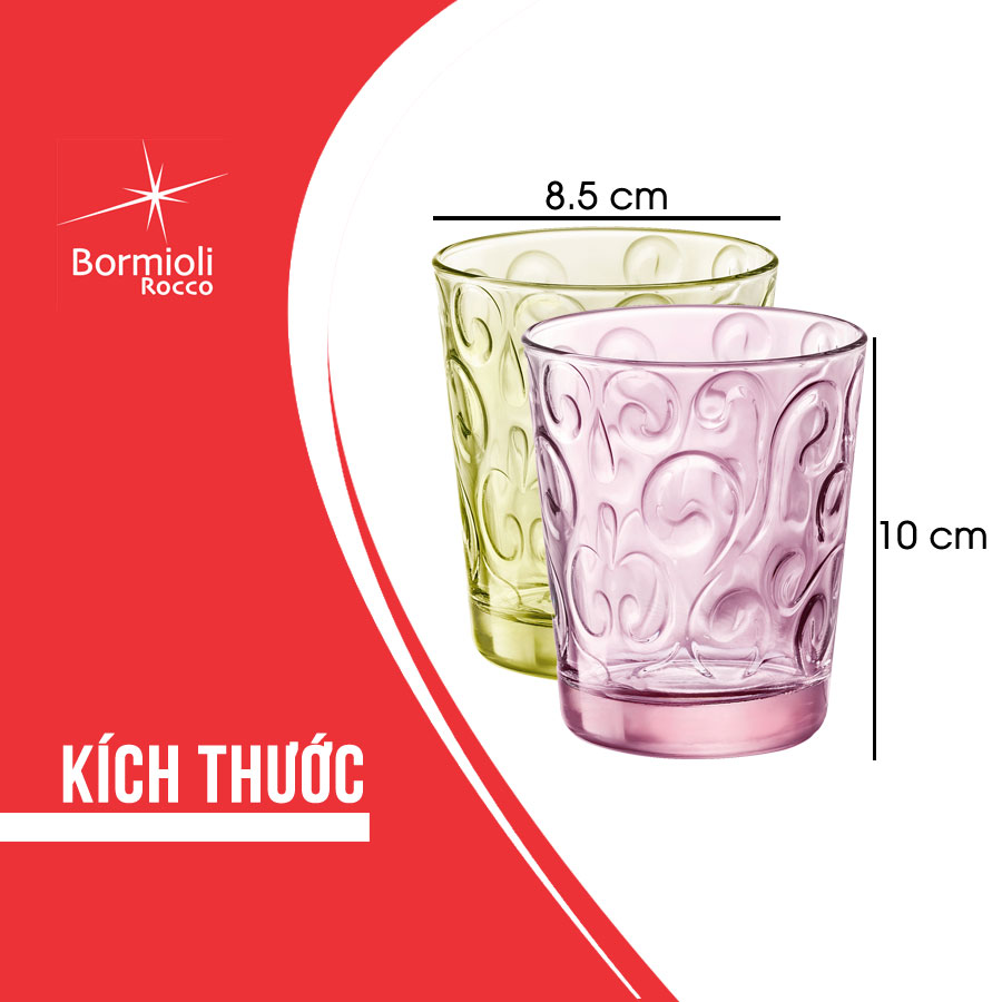 Bộ 6 Ly Thủy Tinh Naos Bormioli Rocco 530333B45321990 - Vàng Chanh