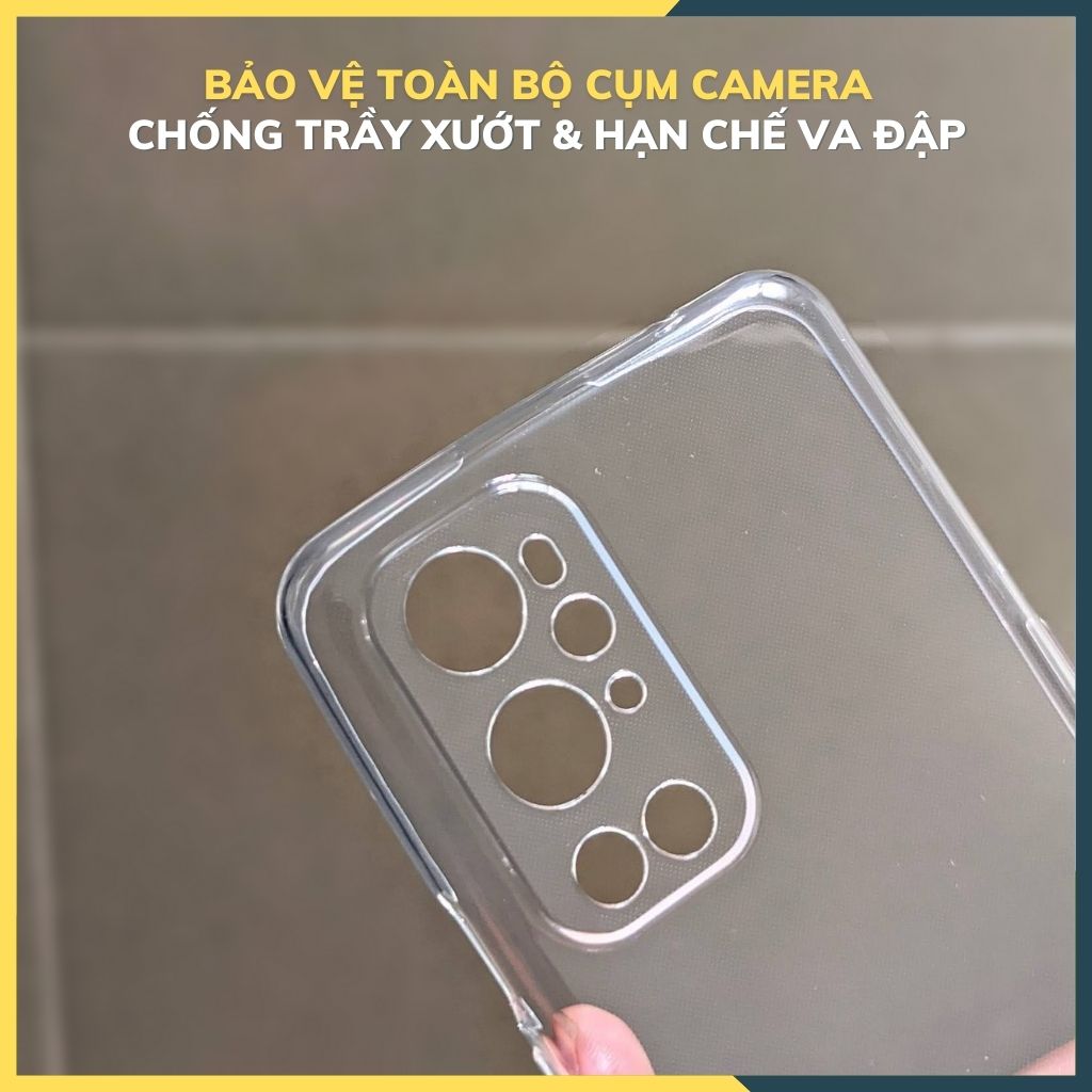 Ốp lưng trong suốt silicon GOR dành cho oneplus 9 pro bảo vệ camera dẻo siêu mỏng - Hàng nhập khẩu