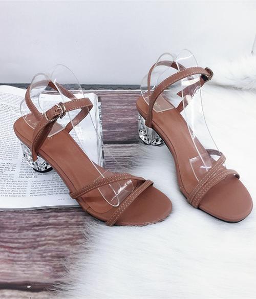 Giày sandal cao gót cao 5 cm, gót mika nhập mang cực sang MT29