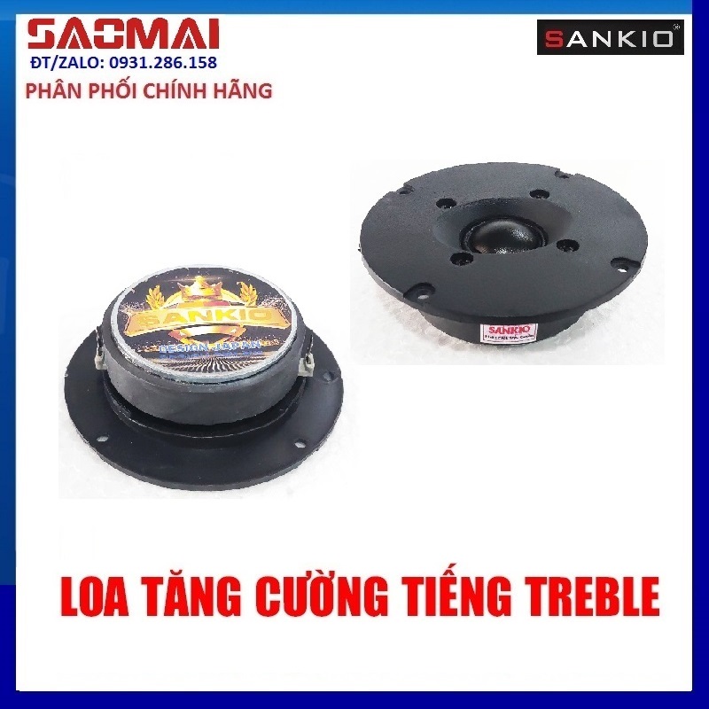 Combo 2 Loa treble dome Sankio -  từ lớn 70mm - Hàn sẵn 2 tụ và 2m dây loa - Hàng chính hãng