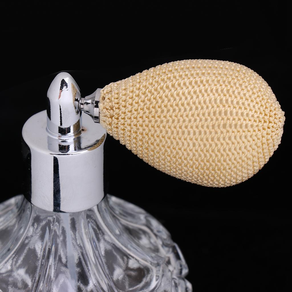 Bình Pha Lê Cổ điển Rỗng Chai Nước Hoa Ngắn Phun Phun Thủy Tinh 100ml