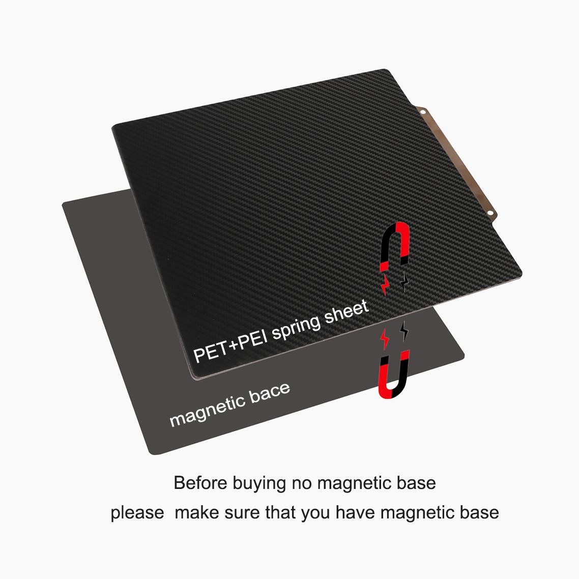 Tấm PEI 350*350mm Tấm Tấm Lò xo từ Tấm xây dựng tấm thô Pei Pet Double Side cho Voron 3D Máy in Bed Heat