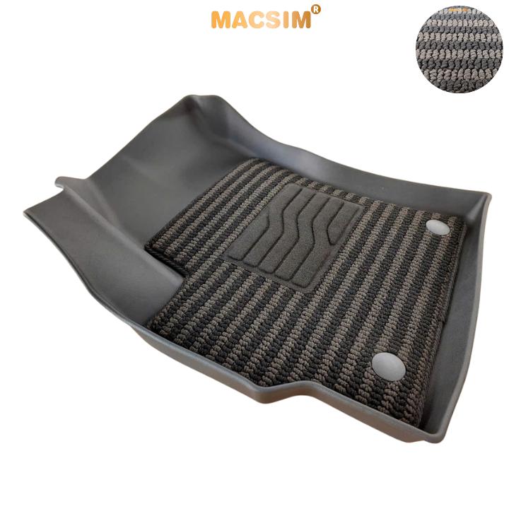 Thảm Lót Sàn 2 Lớp TPE Macsim Toyota Cross Chuẩn Form, Bền, Không Mùi (sd3 xám đen ct)