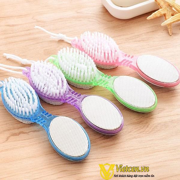Cọ Tắm Kiêm Đá Bọt Biển Chà Gót Chân Tẩy Tế Bào Chết 4 In 1