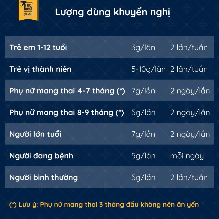 Tổ yến sào tinh chế True Nest - Yến hoa hồng nhiều sợi cho bé