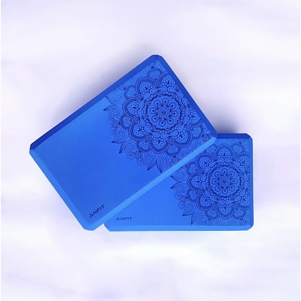 Gạch Gối Tập Yoga Eva Nặng 300g In Hoa Mandala Độ Cứng Cao Không Lún- Yoga Blocks