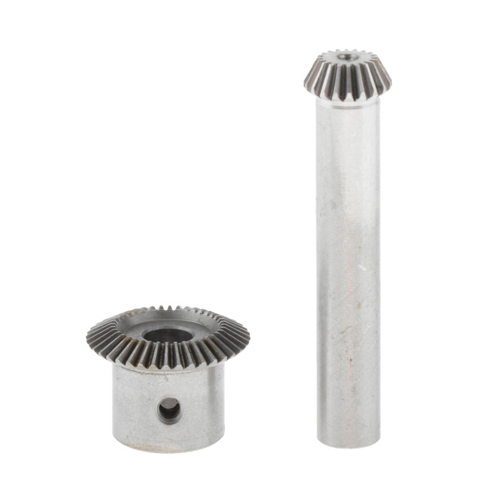 Inox 0.5 Mô Đun 20 Răng & 40 Răng Vát Gear Bộ 6 Mm Đường Kính Lỗ Khoan.
