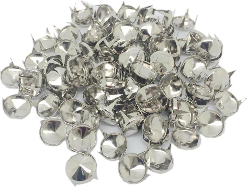 100 Chiếc Nón Mũi Nhọn Đính Móng Vuốt Leathercraft Phụ Kiện Punk Đinh Tán Trang Trí 12 Mm