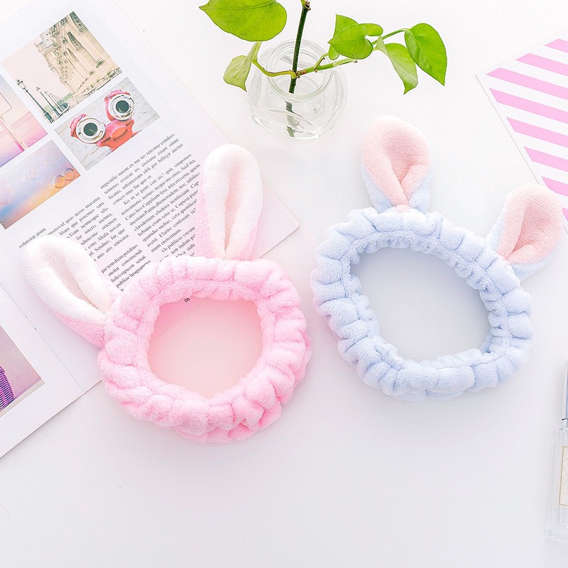 Băng đô vải nhung turban, bờm cài tóc hình tai thỏ dễ thương và bắt mắt BD17