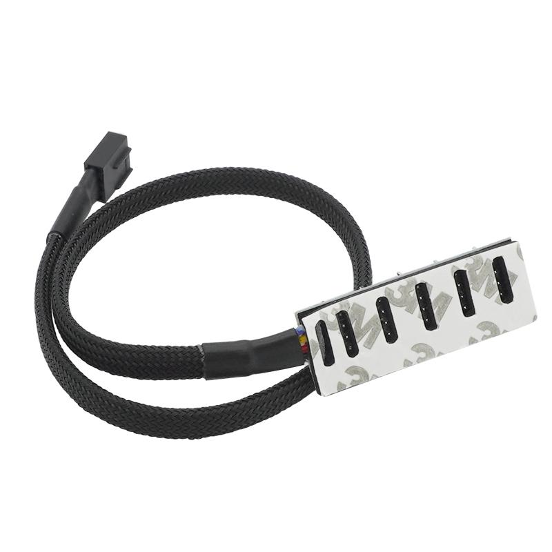 40cm 1 To 5 4-pins PWM Fan CPU Hub Computer PC Case Chasis Cooler Power Extension Cable Splitter Adapter Controller