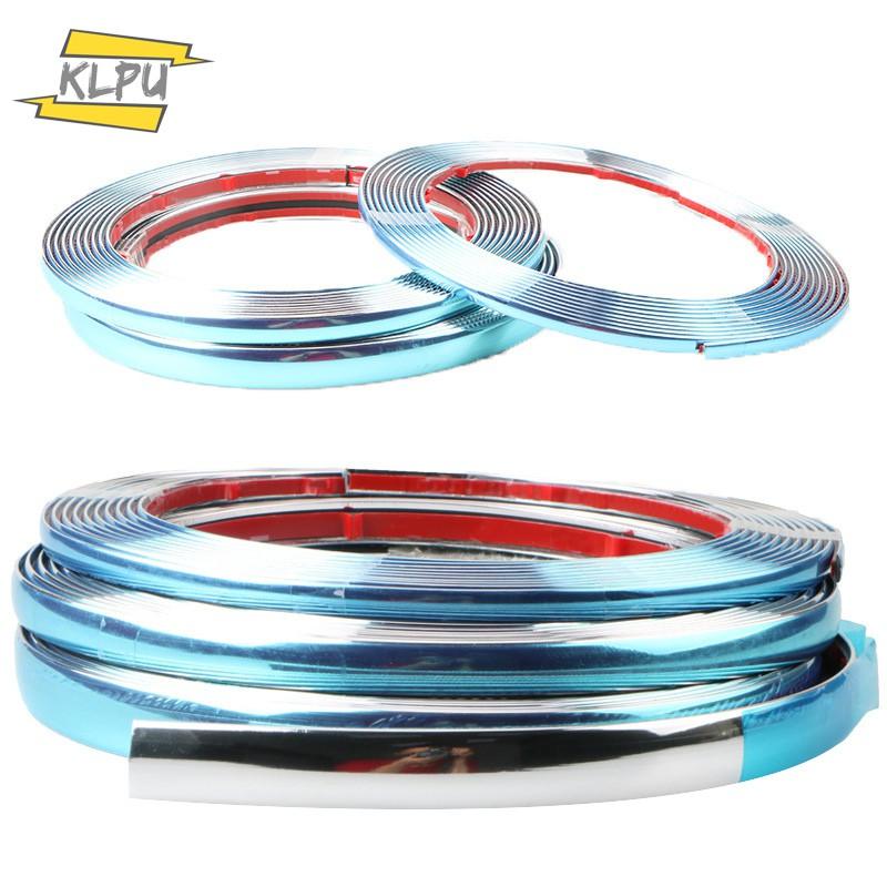 Cuộn nẹp mạ Chrome dán trang trí viền chân kính ô tô xe hơi dài 15M