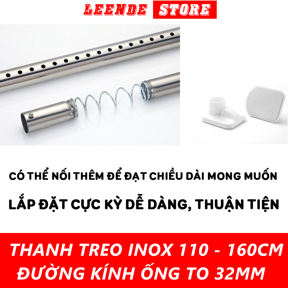 Thanh treo rèm không cần khoan có đủ kích cỡ theo yêu cầu, thanh treo đa năng bản to tốt nhất thị trường