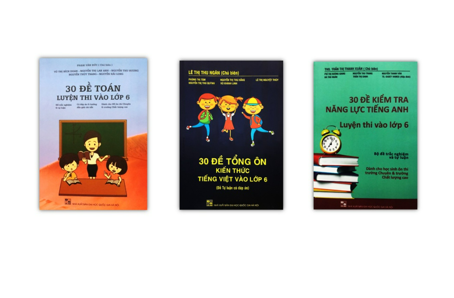 Sách - Combo 3 cuốn 30 đề luyện thi vào lớp 6