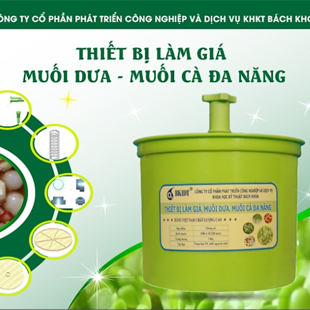 Thiết bị làm giá muối dưa, muối cà đa năng Xanh lá