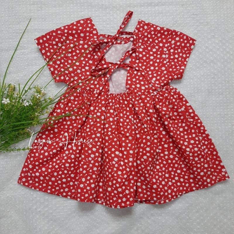 Váy Babydoll Buộc Dây Lưng Sau Cho Bé Gái- Lagim House