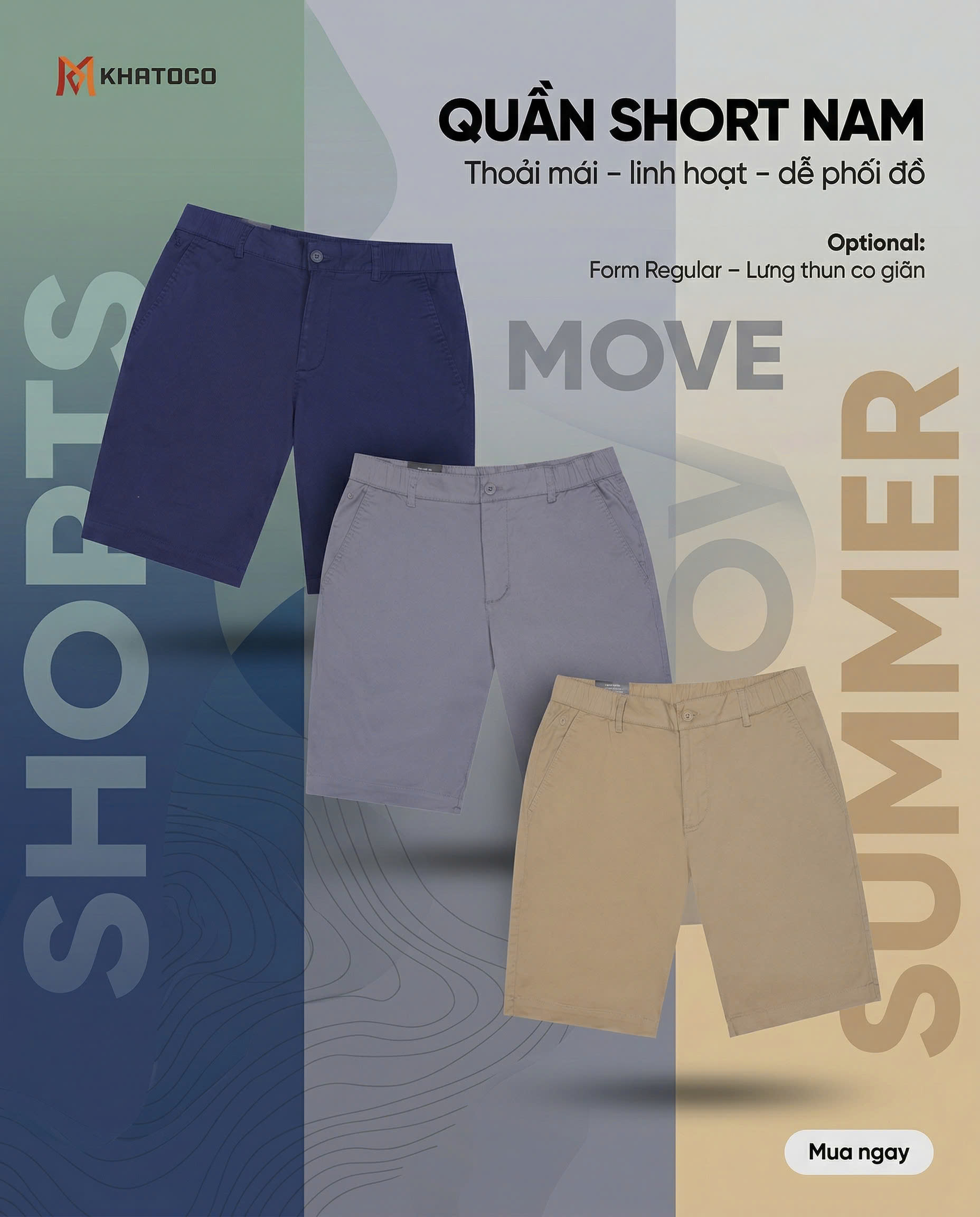 Quần short nam Khatoco sale off 299k( Giá tem 378k)(29-38)