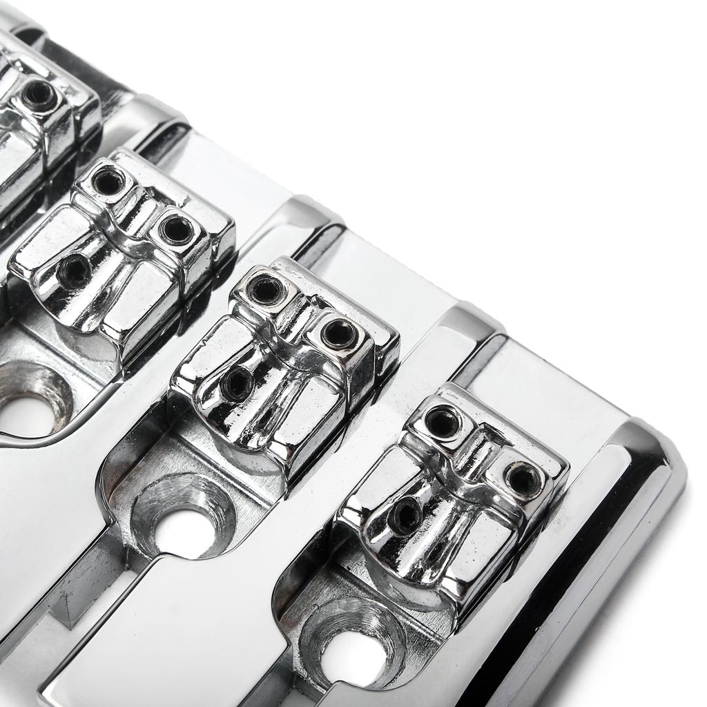 Bass Bridge Chrome  Fixed Bridge for Electric Bass Guitar Accessory