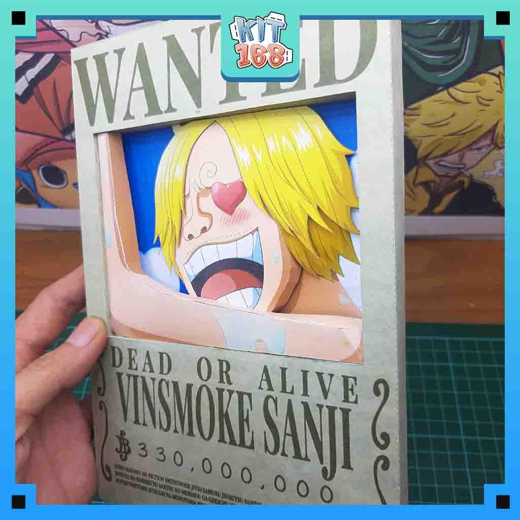 Mô hình giấy Anime Game Truy nã Sanji 3D - One Piece