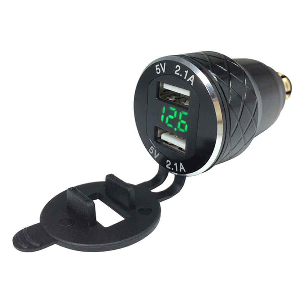 Motorcycle DIN Socket Hella to Dual USB Charger For BMW R1200GS 5V 4.2A LED