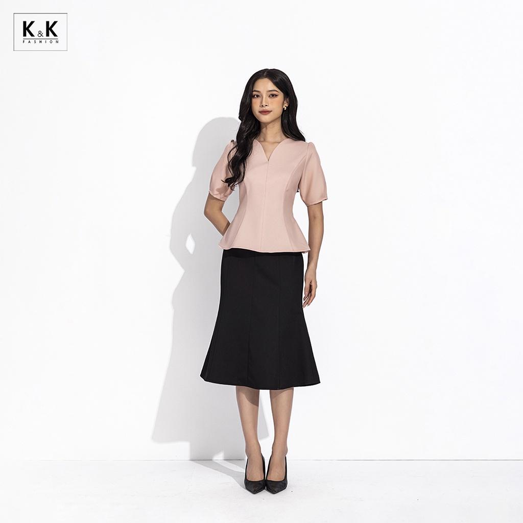 Chân váy đuôi cá dáng ôm K&amp;K Fashion CV05-35 Chất Liệu Tafta Silk