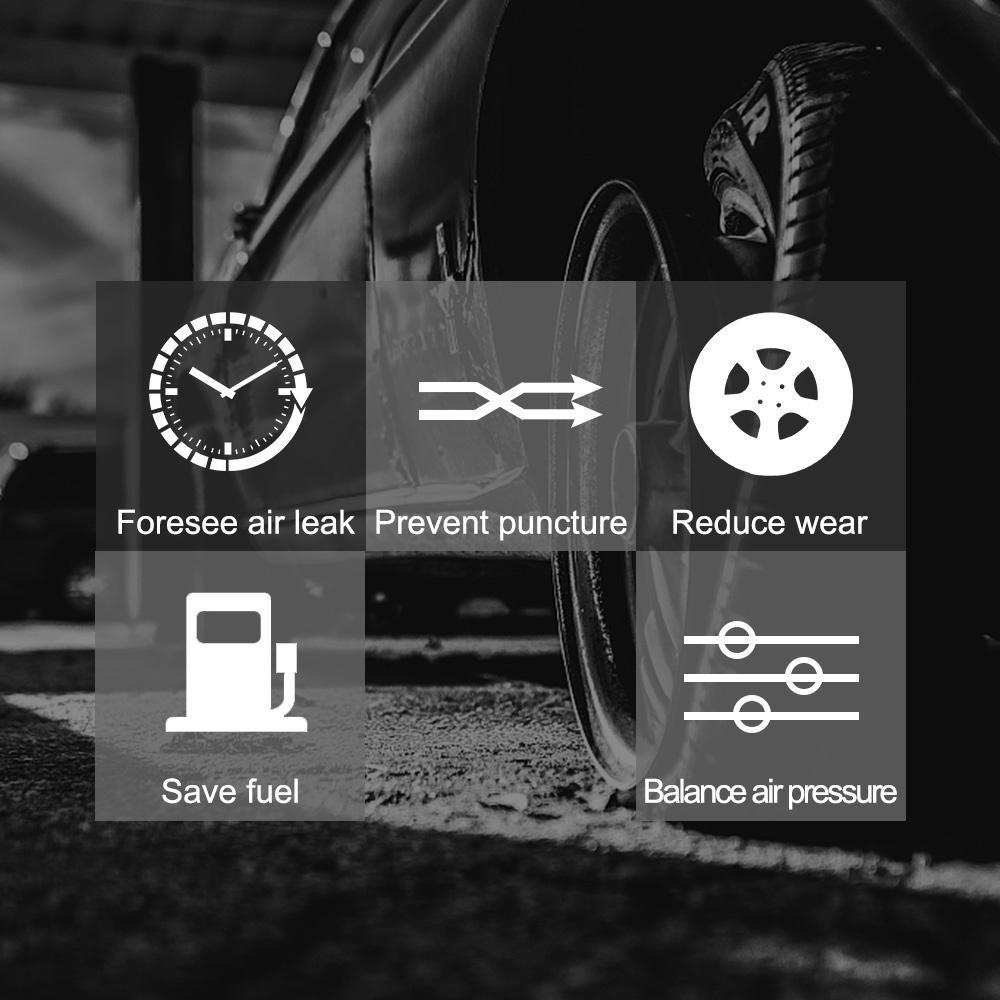 Hệ thống báo động áp suất lốp xe hơi không dây với 4 cảm biến USB Android TPMS