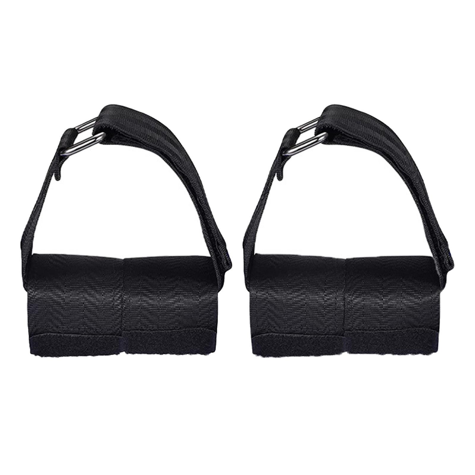 2Pcs Adjustable Weight Dumbbell Ankle Straps Black for Fitness Home Workout