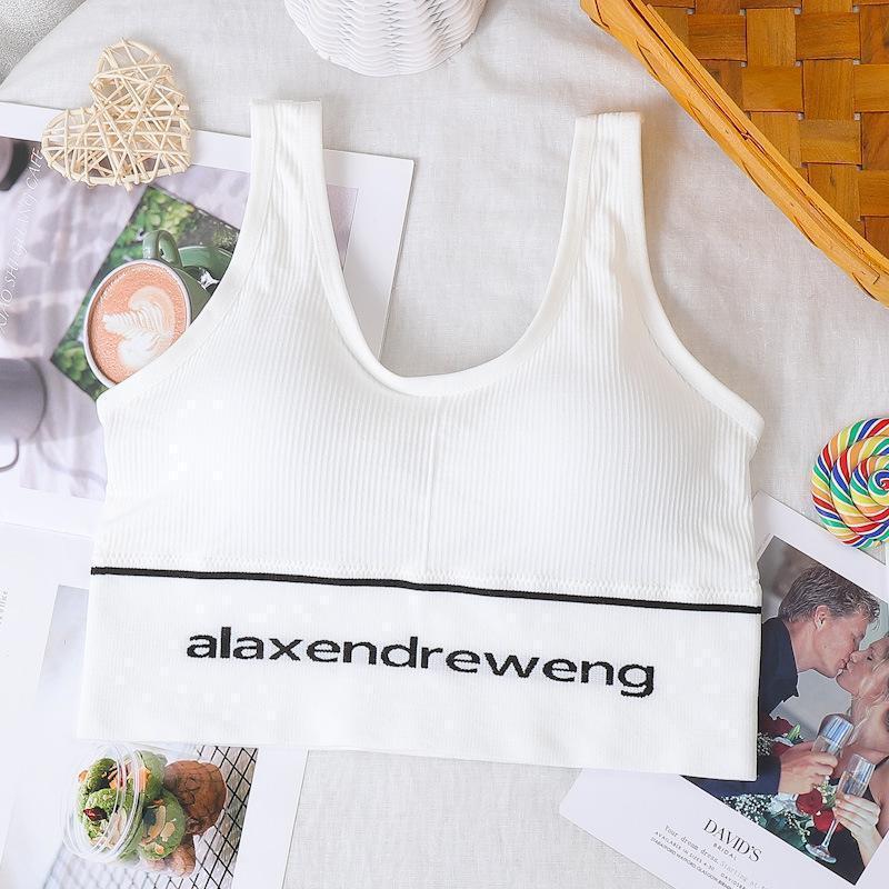 Áo Bra Nữ Alexander Weng quai bản to, thích hợp cho tập Gym, Yoga, thể dục, có mút ngực, chất thun tăm co giãn 4 chiều, thoáng khí - Xanh đen