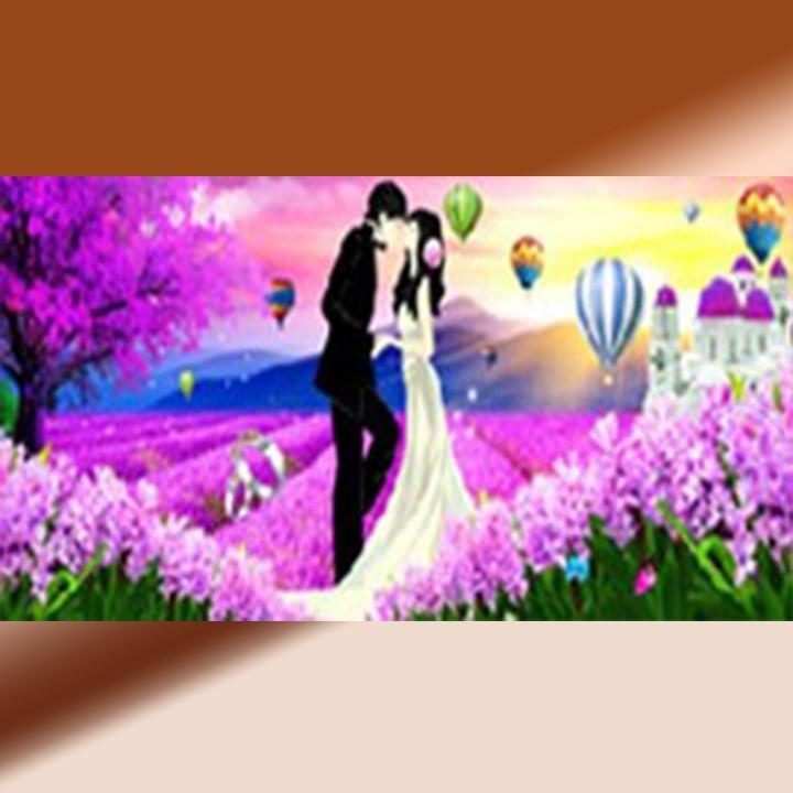 Tranh thêu tình yêu vĩnh cửu LV3175 - kích thước: 92 * 43cm.