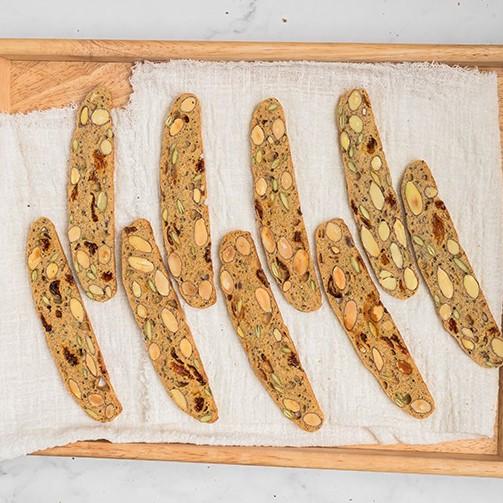 Bánh Biscotti Nguyên Cám 250gr - Bánh Ăn Kiêng Không Đường Vua Yến Mạch