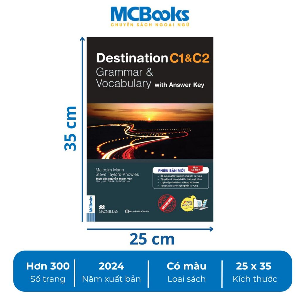 Sách - Trọn Bộ Giáo Trình Tiếng Anh Destination Grammar & Vocabulary B1, B2, C1&C2 - MCBooks