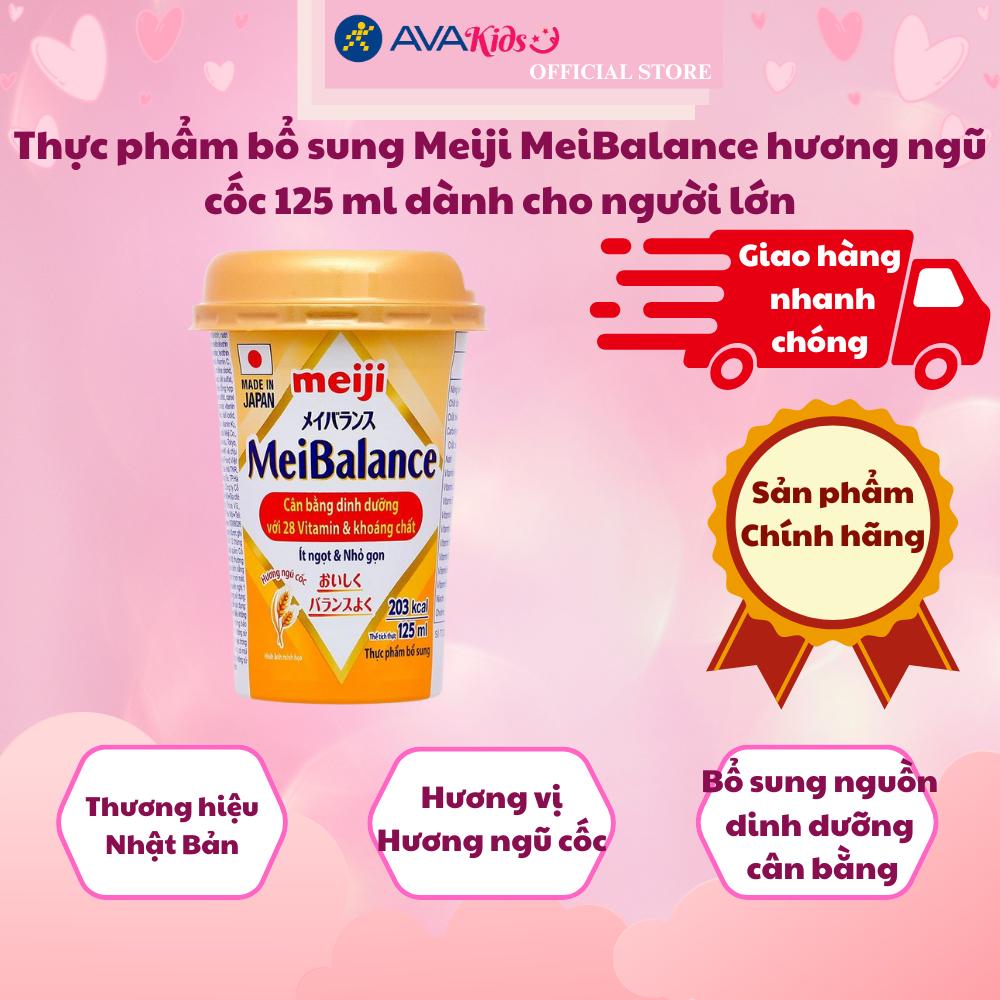 Thực phẩm bổ sung Meiji MeiBalance hương ngũ cốc 125 ml dành cho người lớn