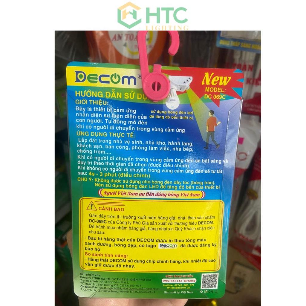 Đui đèn cảm ứng dùng chiếu sáng hoặc cảnh báo trộm - hàng Việt Nam Chất lượng cao- DECOM - LED búp trụ 50W