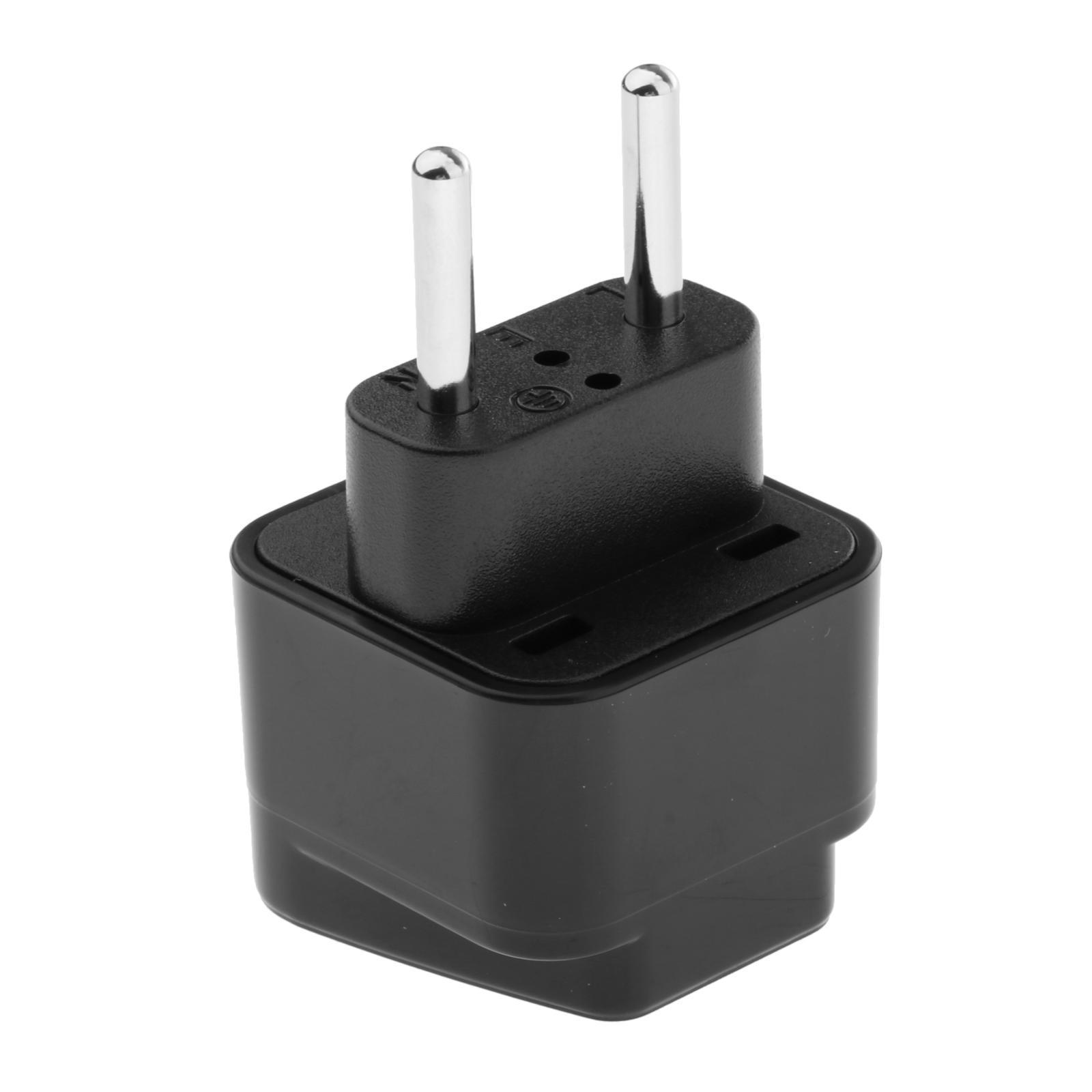 Universal Travel Adapter EU Plug Converter 2 Round Pin 250V