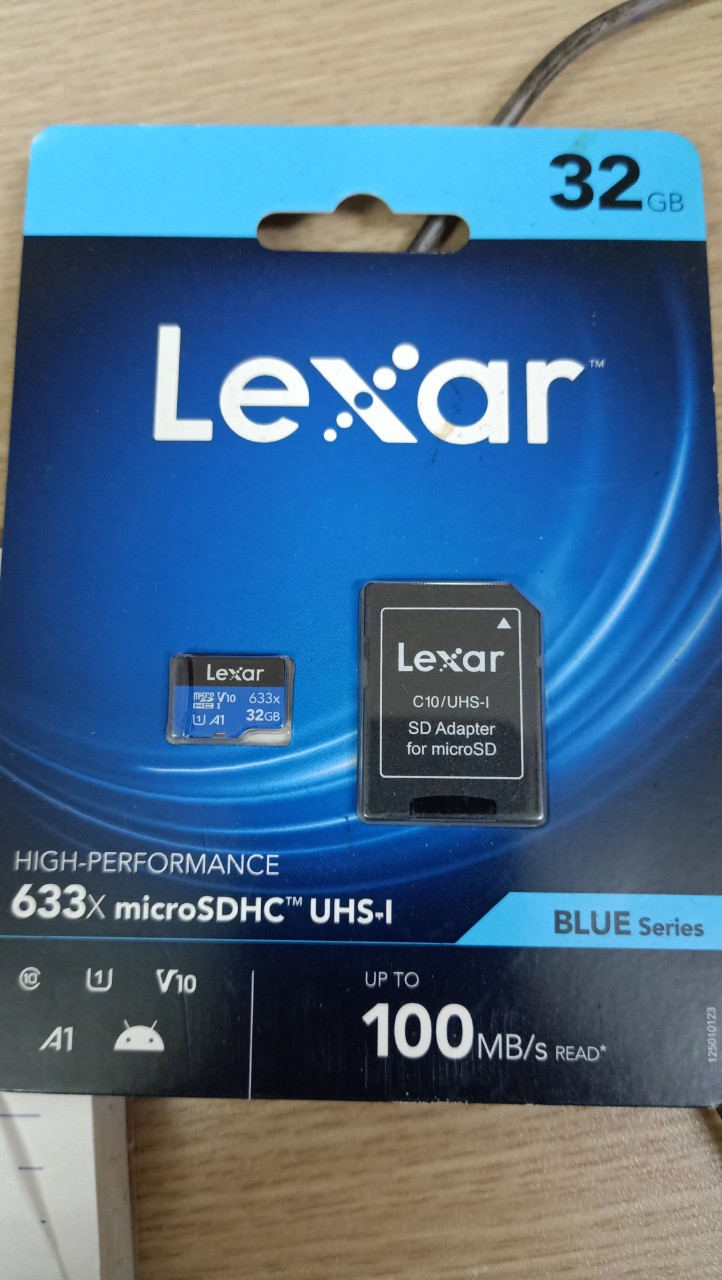 Thẻ nhớ microSDHC Lexar 32GB upto 100MB/s kèm adapter - Hàng chính hãng