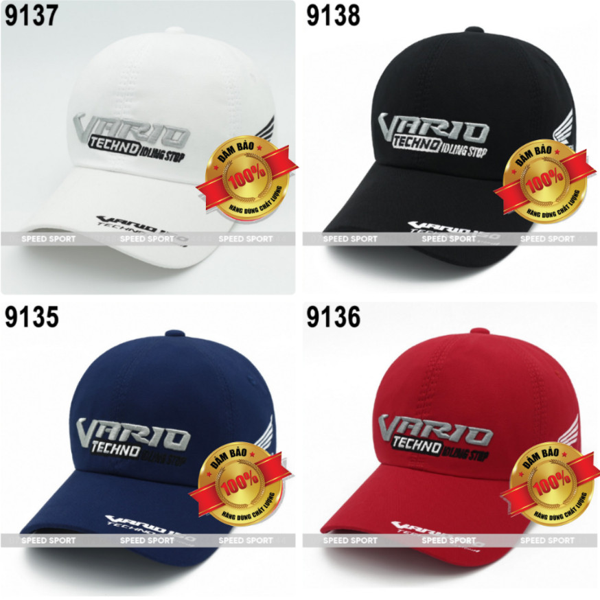 Nón VARIO 4 màu TRẮNG ĐỎ XANH VÀ ĐEN bao chất nhìn bụi bặm, thích hợp việc đi phượt, đi bão cùng bạn bè, người yêu hay kể cả theo nhóm!
