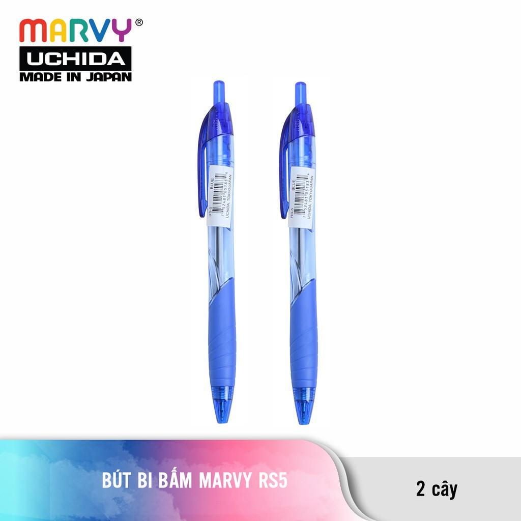 Combo 2 cây Bút bi bấm MARVY RS5 ngòi 0.5mm