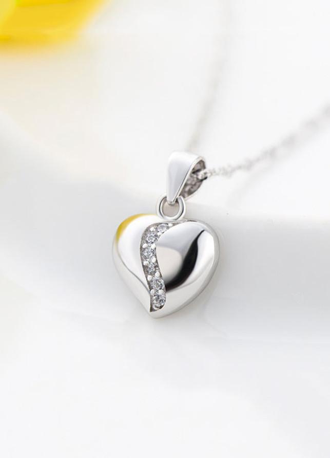 Dây Chuyền Bạc Nữ Hình Trái Tim Thủy Chung - Vòng Cổ Bạc Cho Nữ M1591 Bảo Ngọc Jewelry
