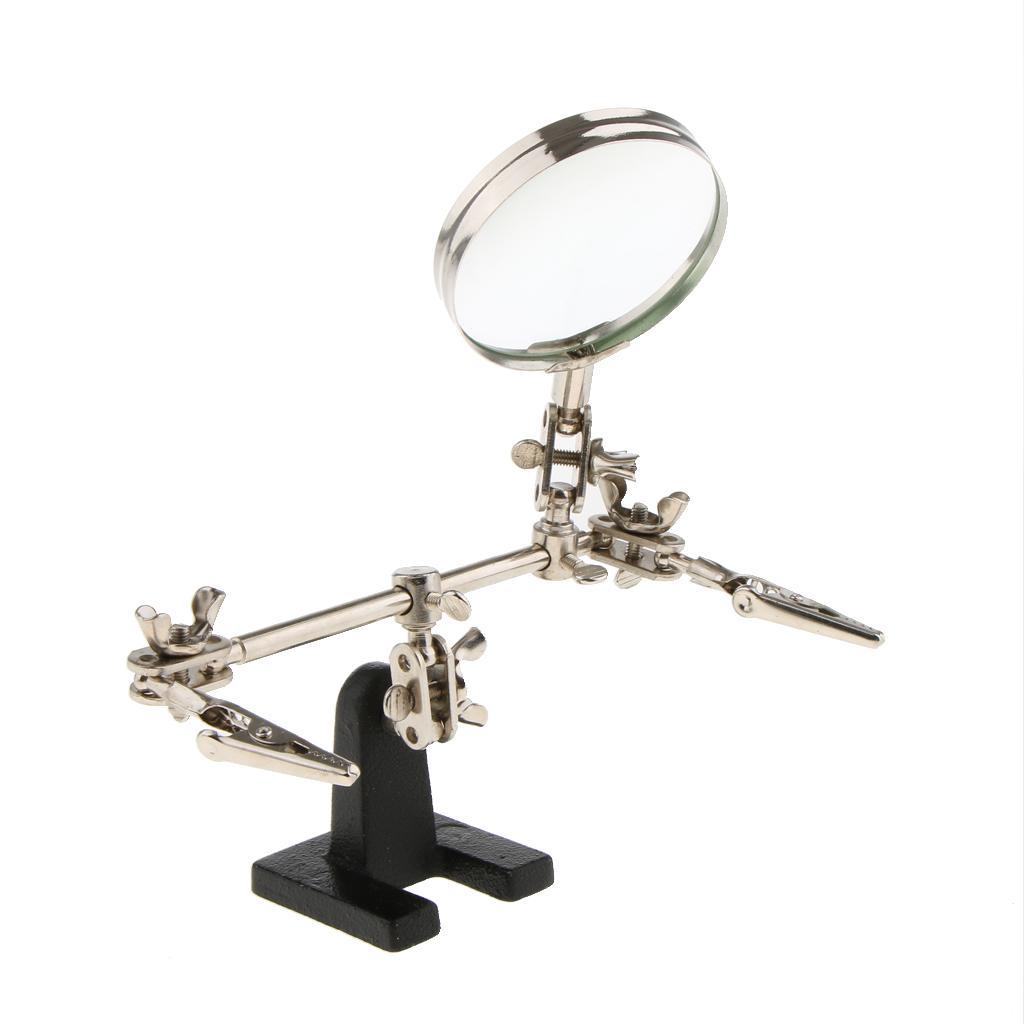 Helping Hand Magnifying Glass Tool Jewelry Stand Holder Soldering Clamp Tool