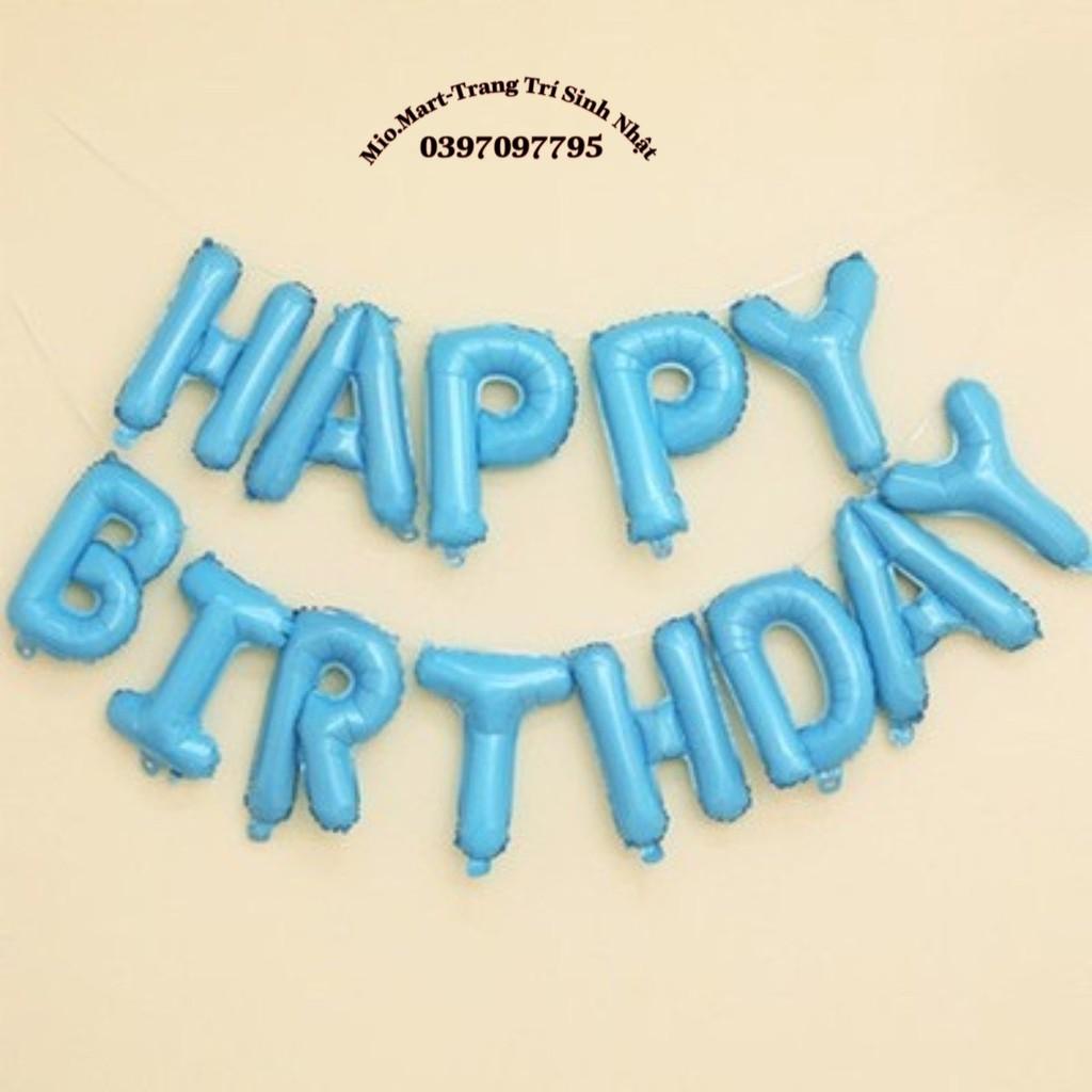 Bộ Bóng Bay Chữ Happy Birthday, Bóng Bay Trang Trí Sinh Nhật Cho Bé Trai Bé Gái Đẹp,Đủ Các Màu BB77