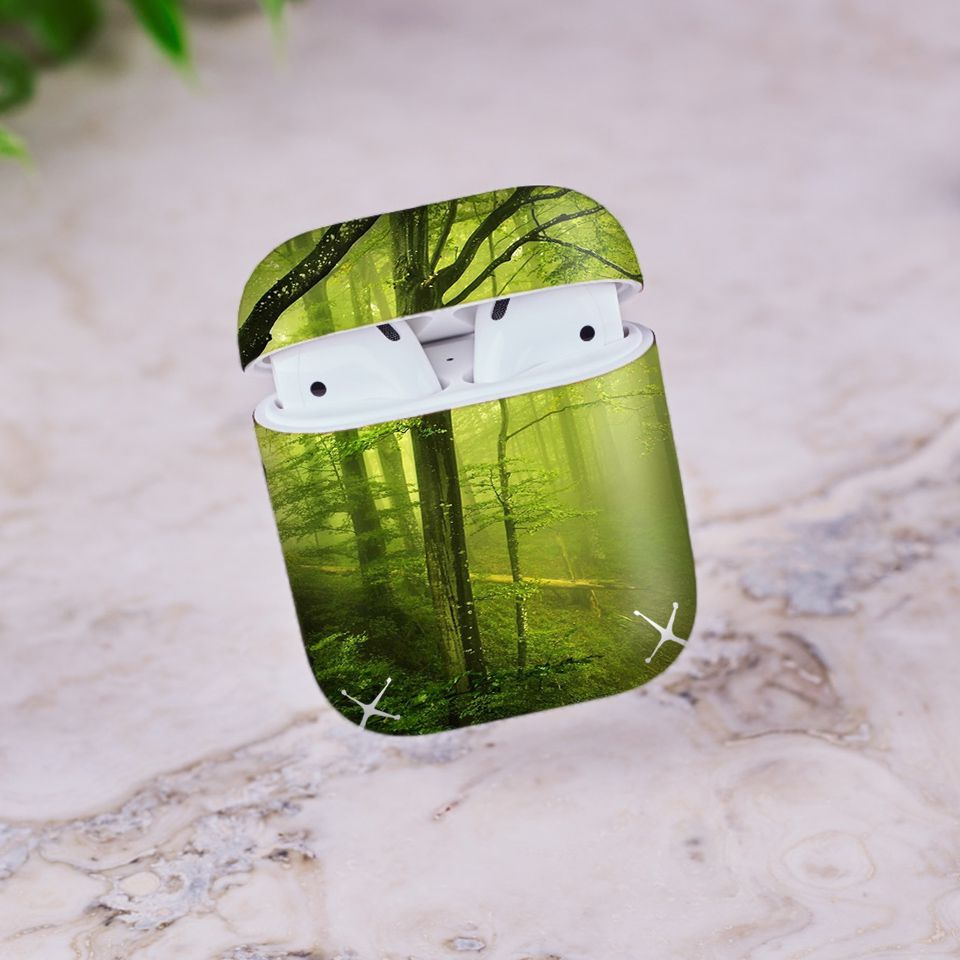 Miếng dán skin chống bẩn cho tai nghe AirPods in hình thiết kế - atk392 (bản không dây 1 và 2)